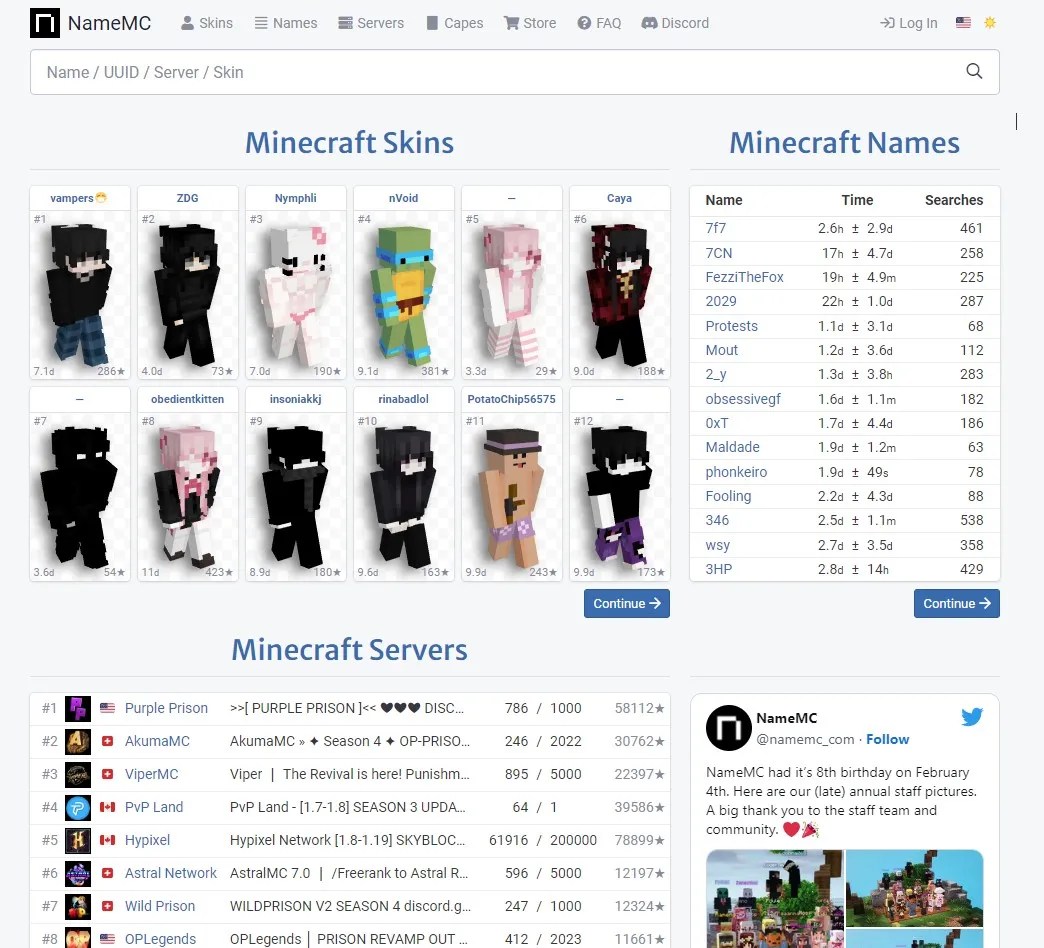 NameMC Names & Skins Review