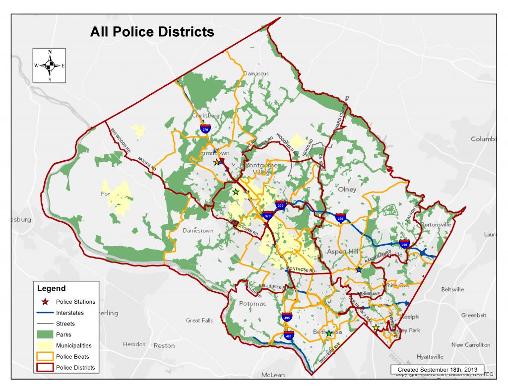 Montgomery County Police Districts Map