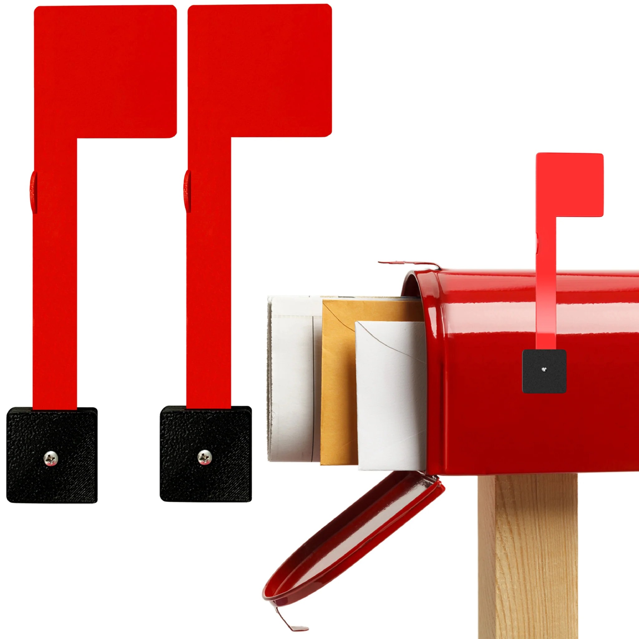 MCCHJoy [2PACK] No Tools Needed Waterproof Sturdy Mailbox Flag Replac