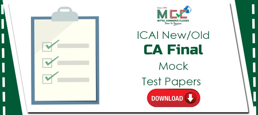 CA Final Mock Test Papers 2019 With Answers MCC