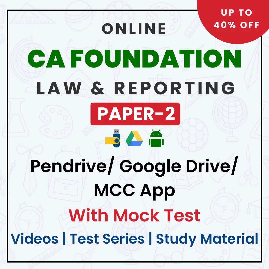 CA Foundation Paper 2 Law and English Reporting MCC