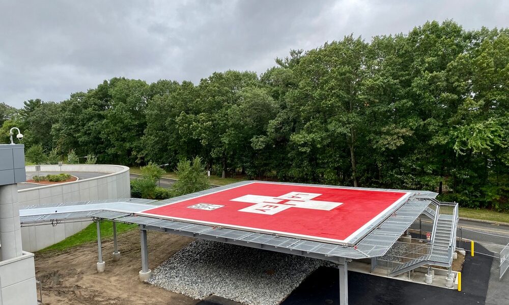 New Helideck at Burlington Hospital Quickens Emergency Department