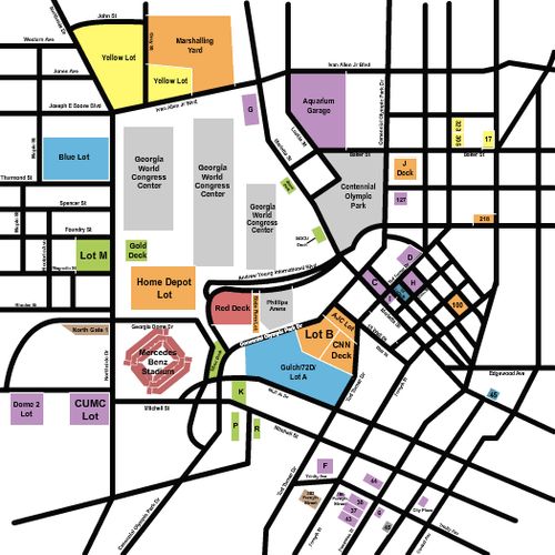 MercedesBenz Stadium Parking Lots Tickets, Seating Charts and Schedule in Atlanta GA at StubPass!