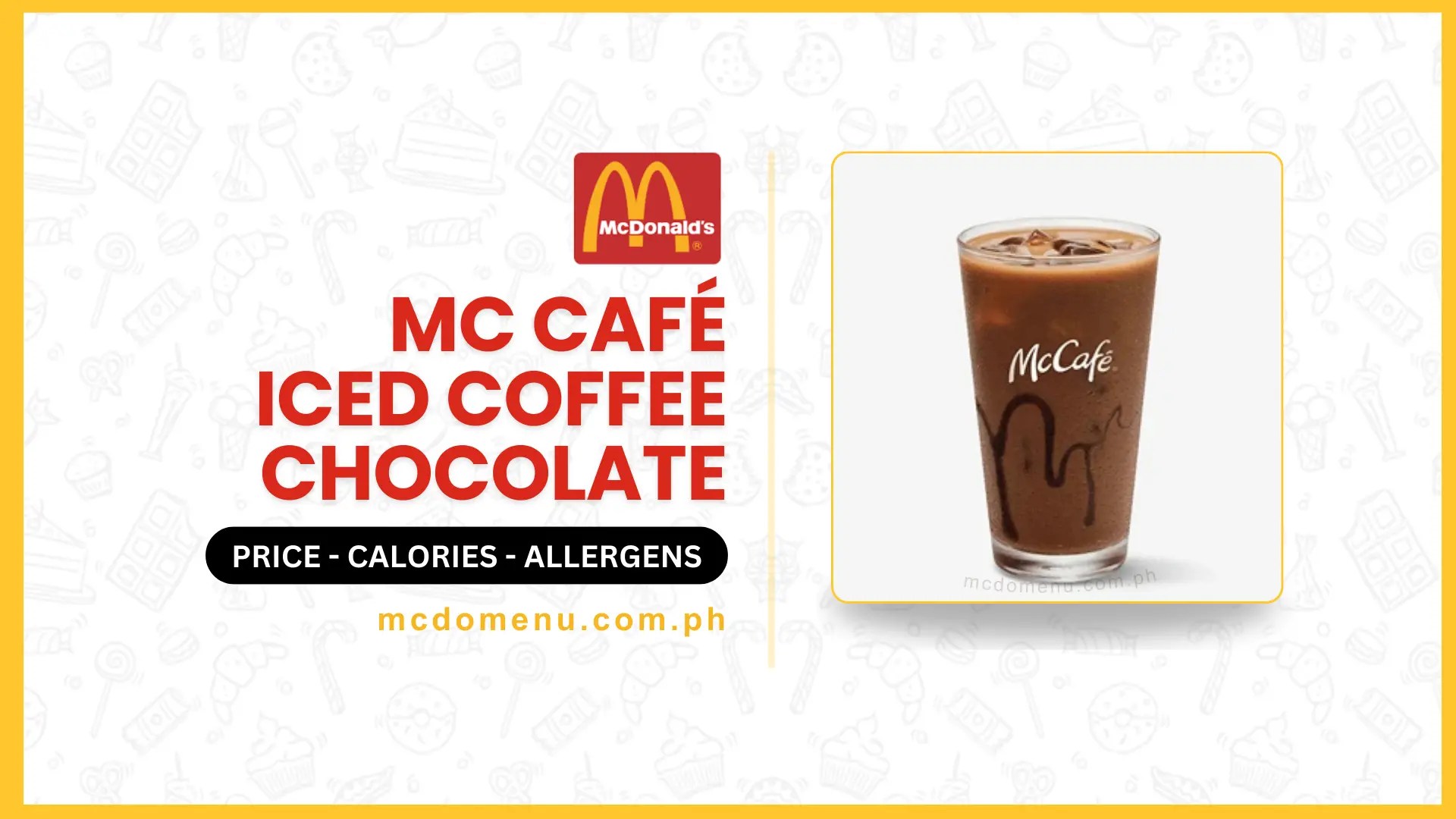 McDo Iced Coffee Chocolate (Price, Calories, Allergens)