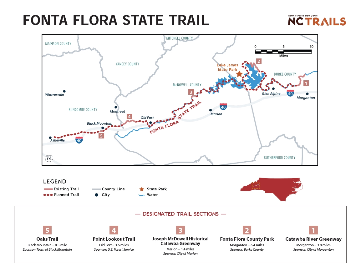 Fonta Flora Trail McDowell Trails Association