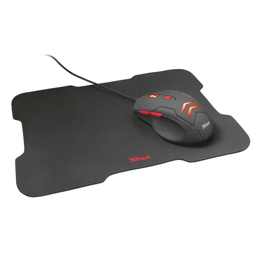 Kit de Mouse y Mouse Pad Trust Ziva MCE Gamer