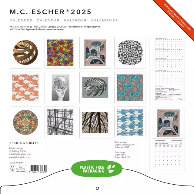 Wall Calendar from September 2024 Full 2025 (English/Dutch) M.C. Escher The Official Website Wall Calendar from September 2024 Full 2025 (English/Dutch) M.C. Escher The Official Website