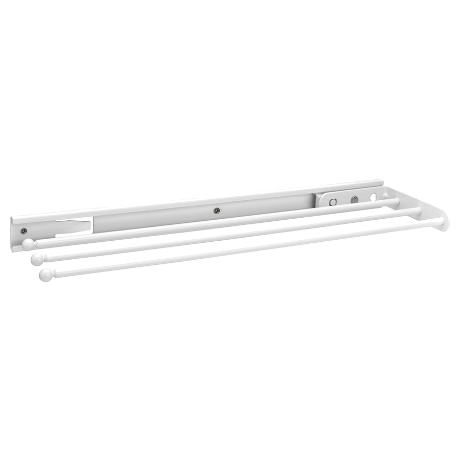 REVASHELF 3Prong Towel Bar PullOut 5" W White RevAShelf 56347