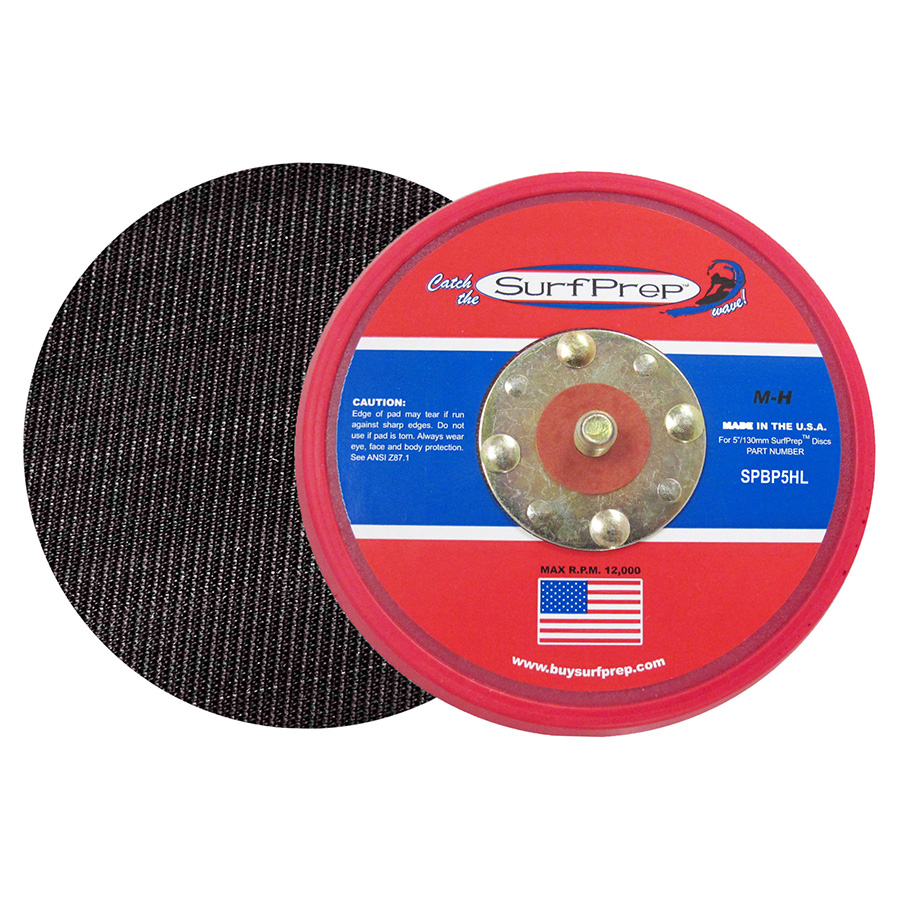 DIXON ENTERPRISES SurfPrep 5" Backup Pad, No Hole, Hook/Loop