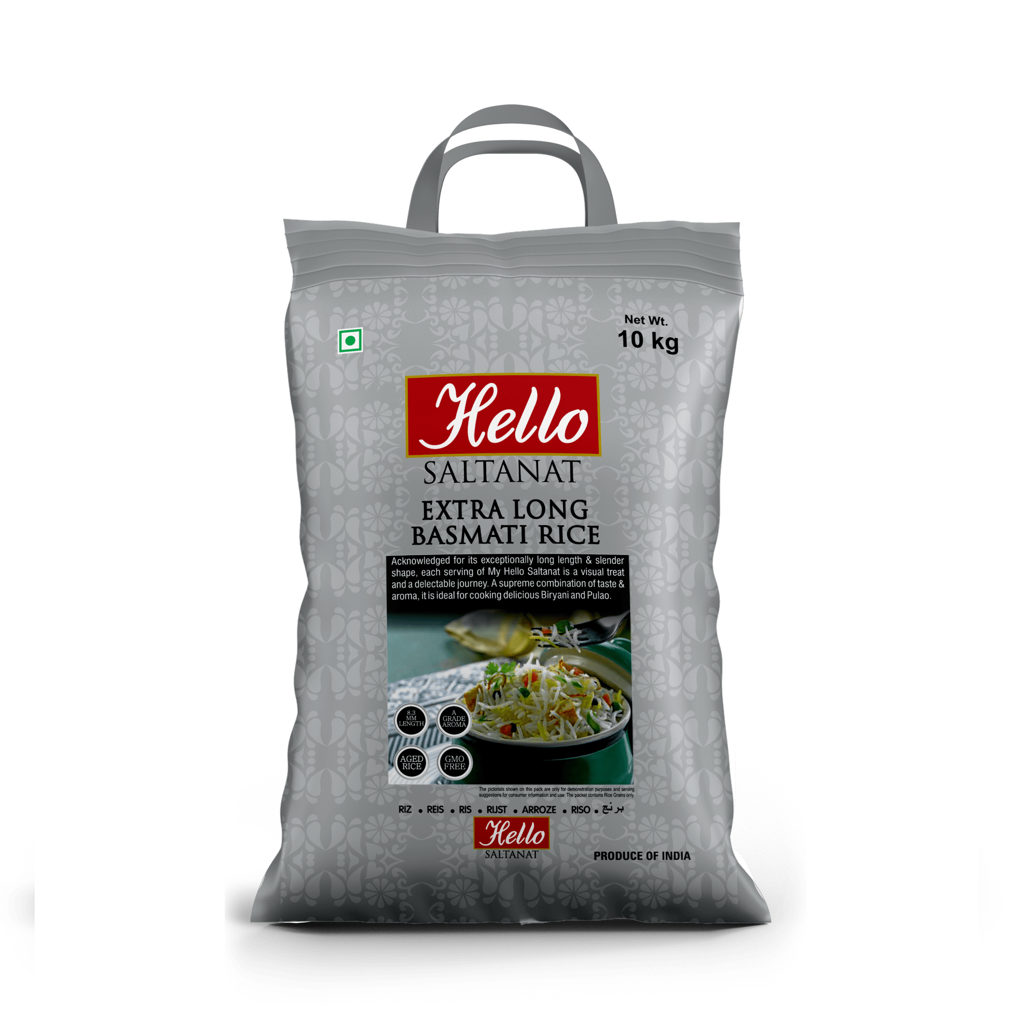 Hello Saltanat Extra Long Grain Basmati Rice Food you can trust MC Food