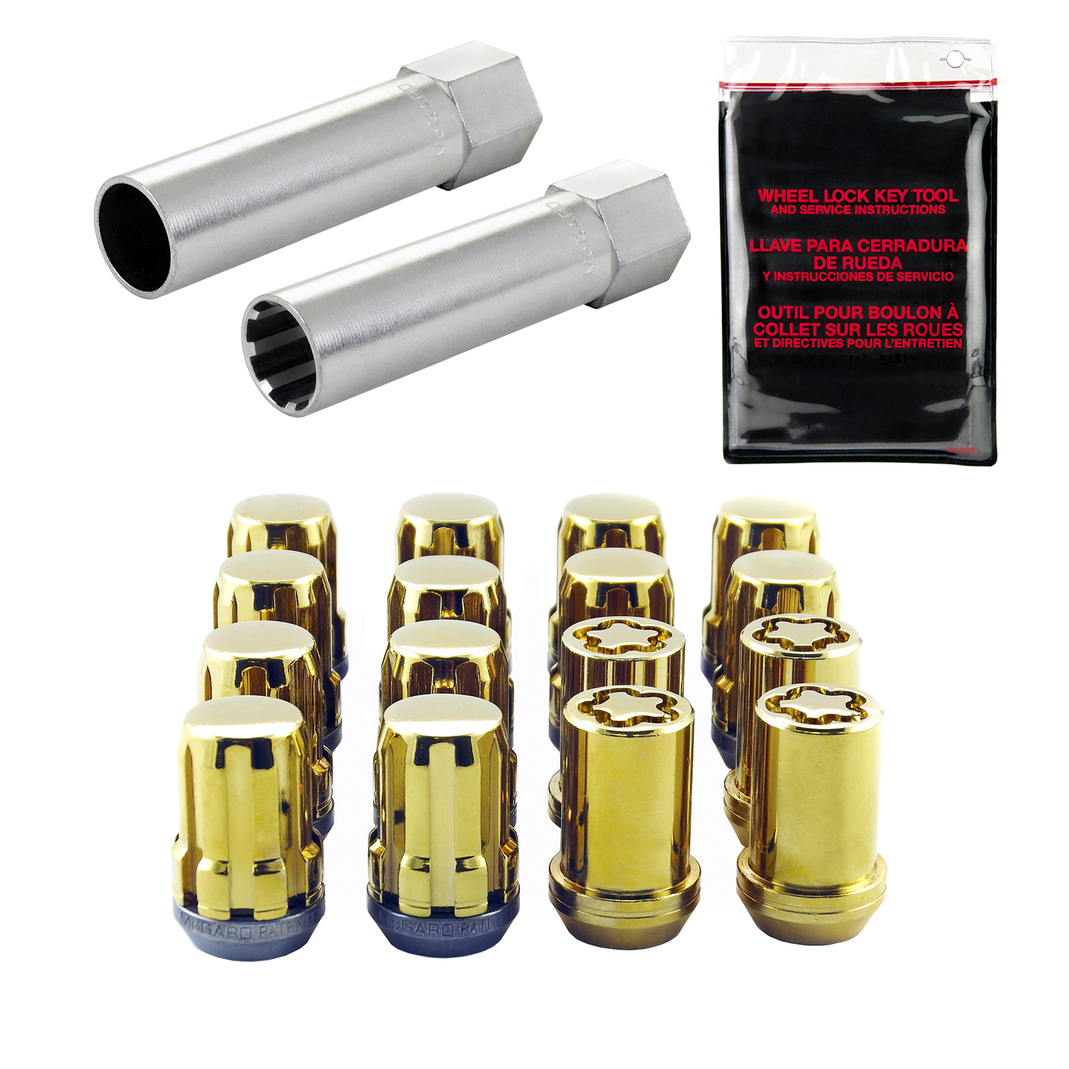 Gold SplineDrive 4 Lug Wheel Installation Kit (M12 x 1.25 Thread Size