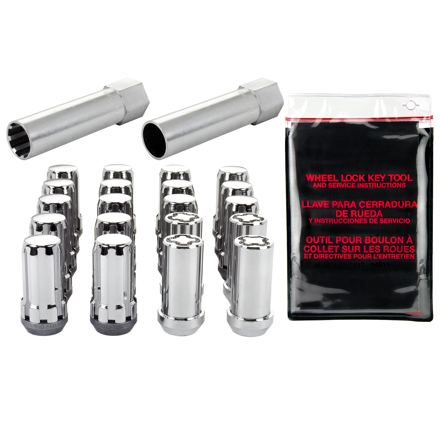 Chrome SplineDrive 5 Lug Wheel Installation Kit (1/220 Thread Size