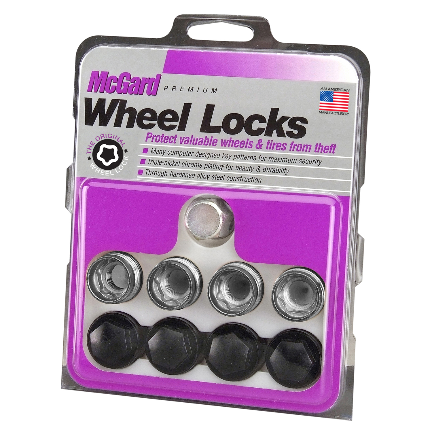 Radius Seat Wheel Lock Set (M14 x 1.5 Thread Size) Set of 4 Locks and