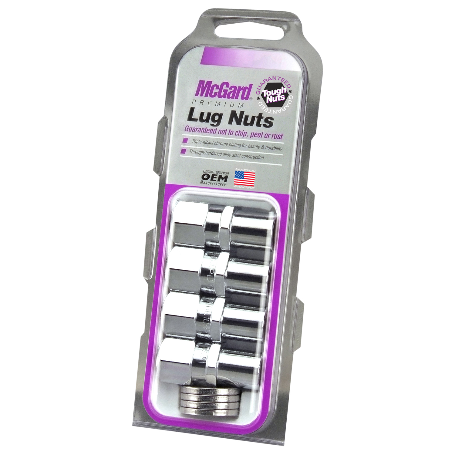 Chrome Racing Regular .746 Shank Style Lug Nut Set (1/220 Thread Size