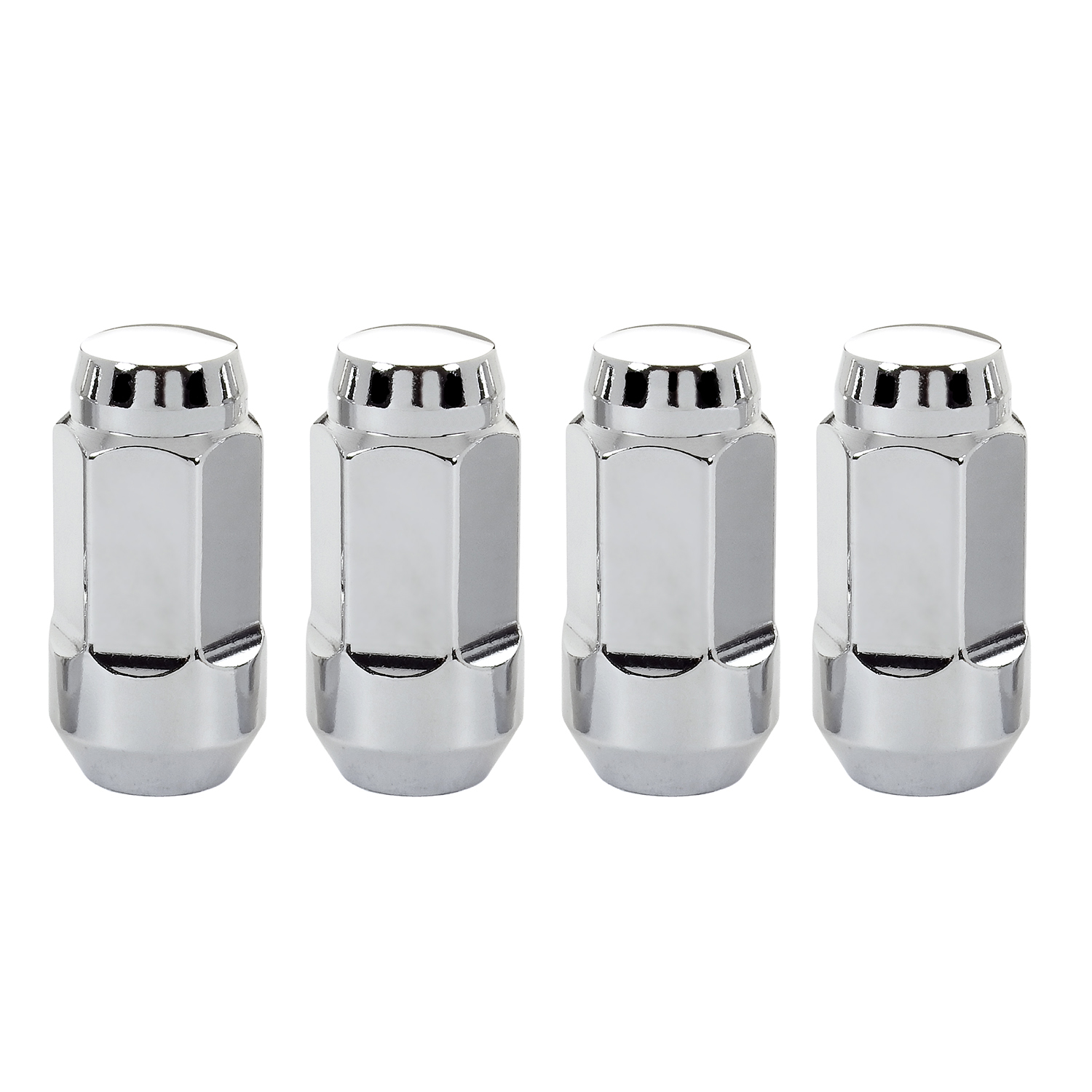 Chrome Bulge Cone Seat Style Lug Nut Set (M14 x 1.5 Thread Size) Set
