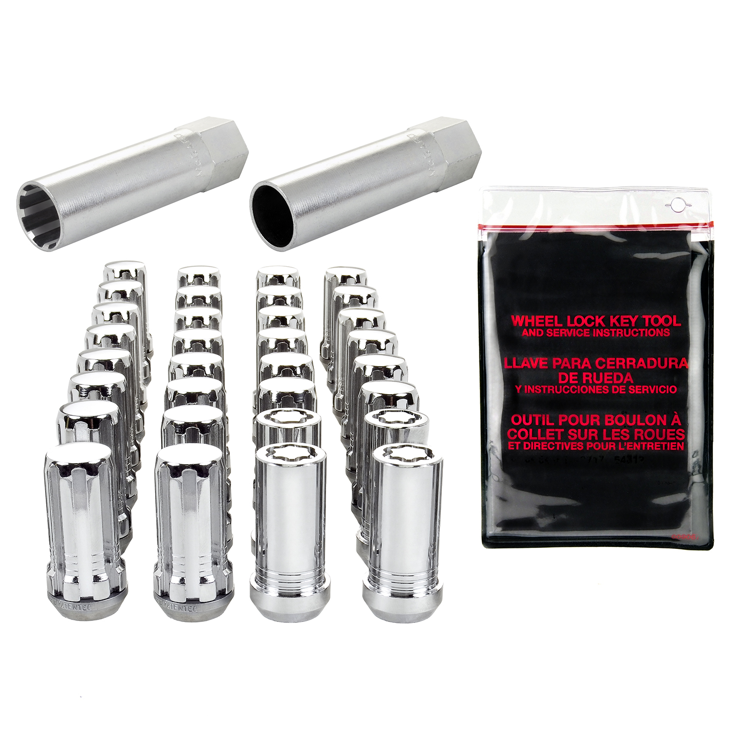 Chrome SplineDrive 8 Lug Wheel Installation Kit (M14 x 1.5 Thread Size