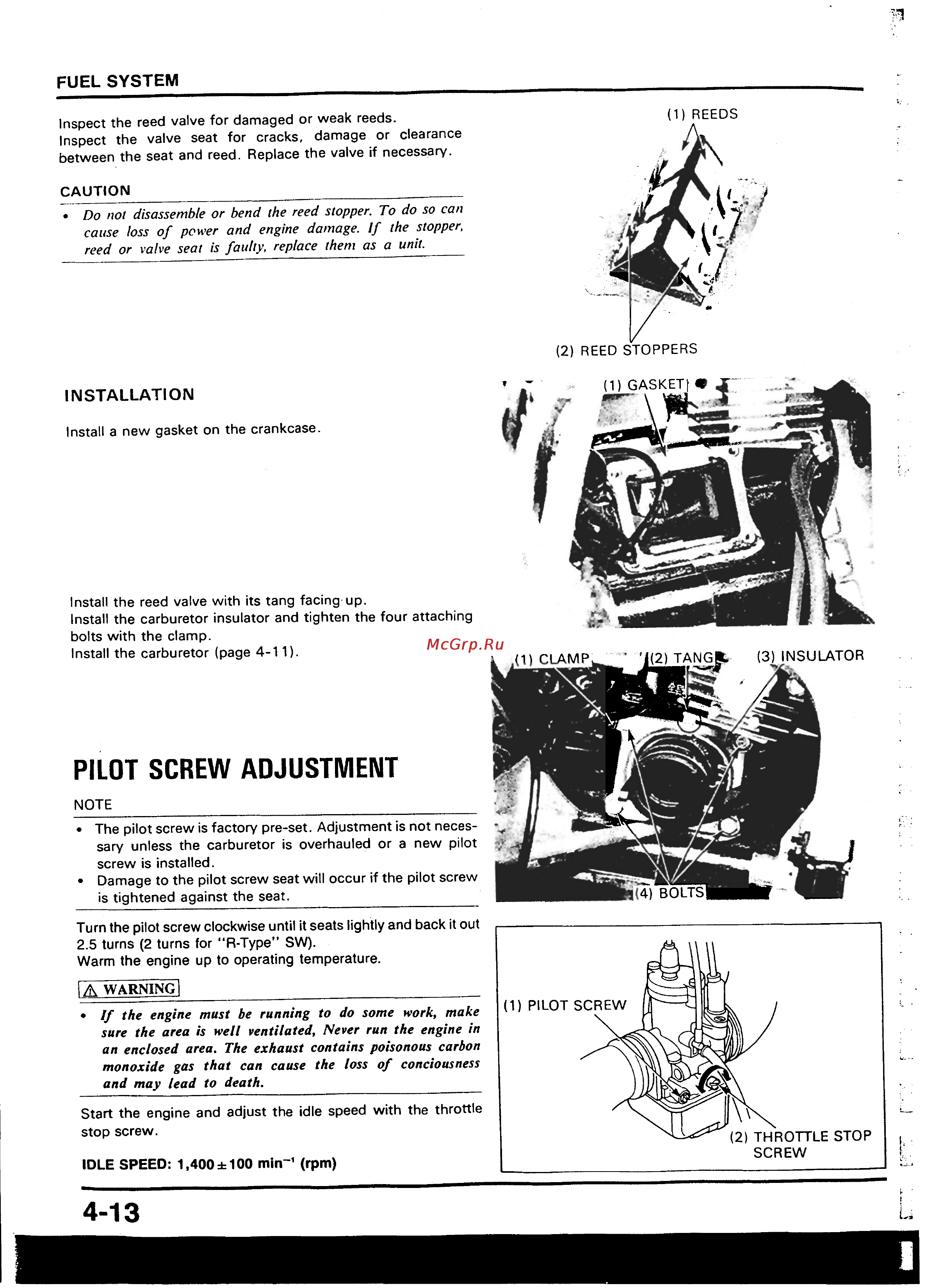 Honda NSR125 (1987) [94/408] Pilot screw adjustment
