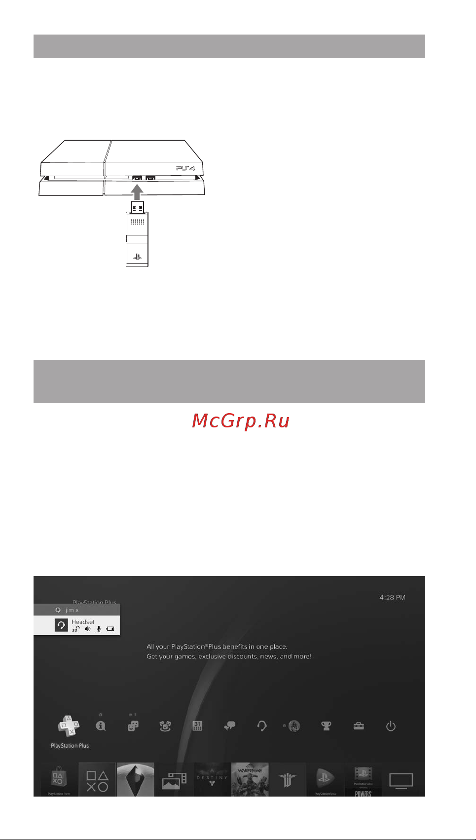 Sony PlayStation 4 Platinum Wireless Headset Серый/Черный [6/18