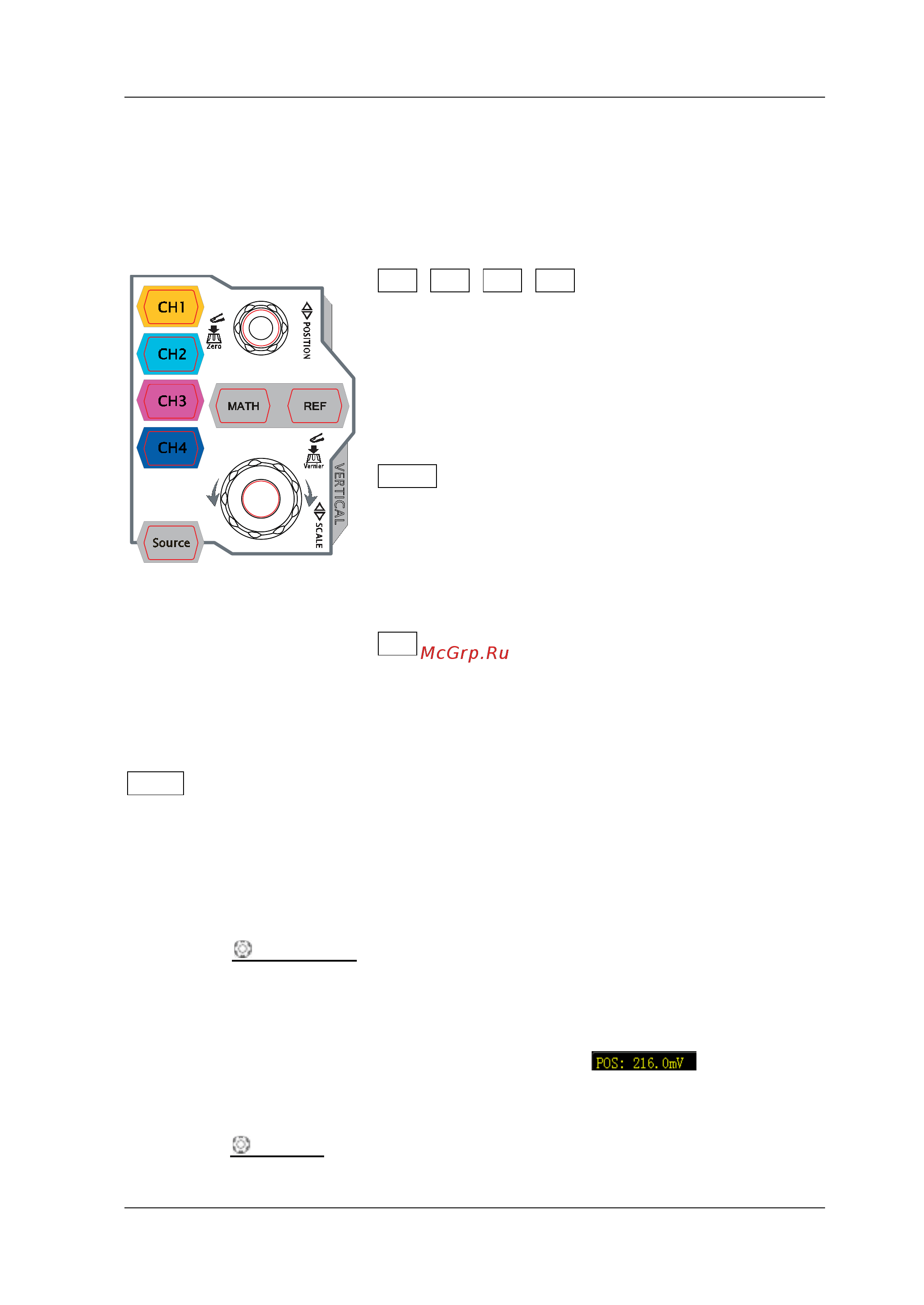 Rigol DS1074ZS [34/270] Краткое описание функций передней панели