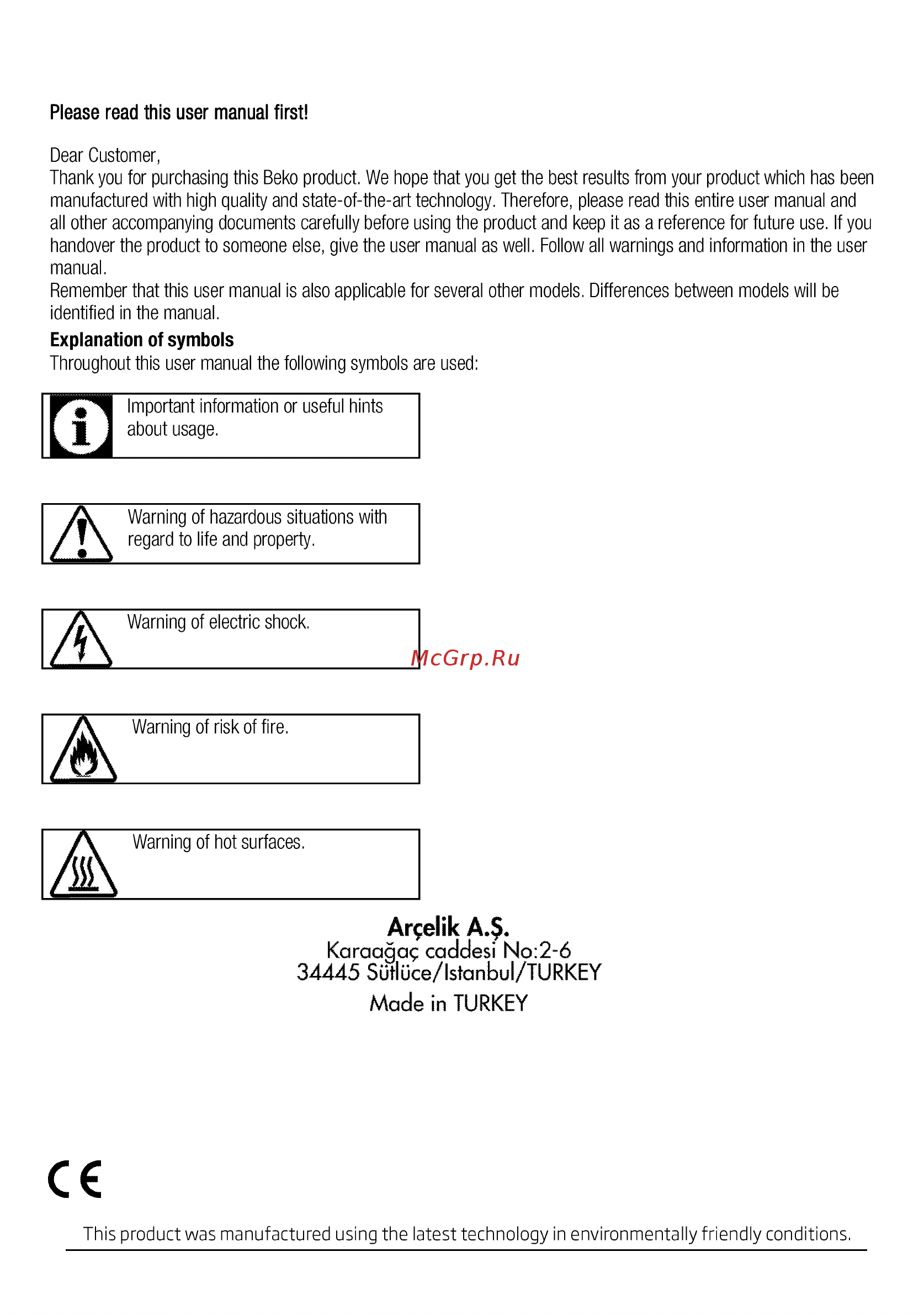Beko HILW64122S [2/44] Made in turkey
