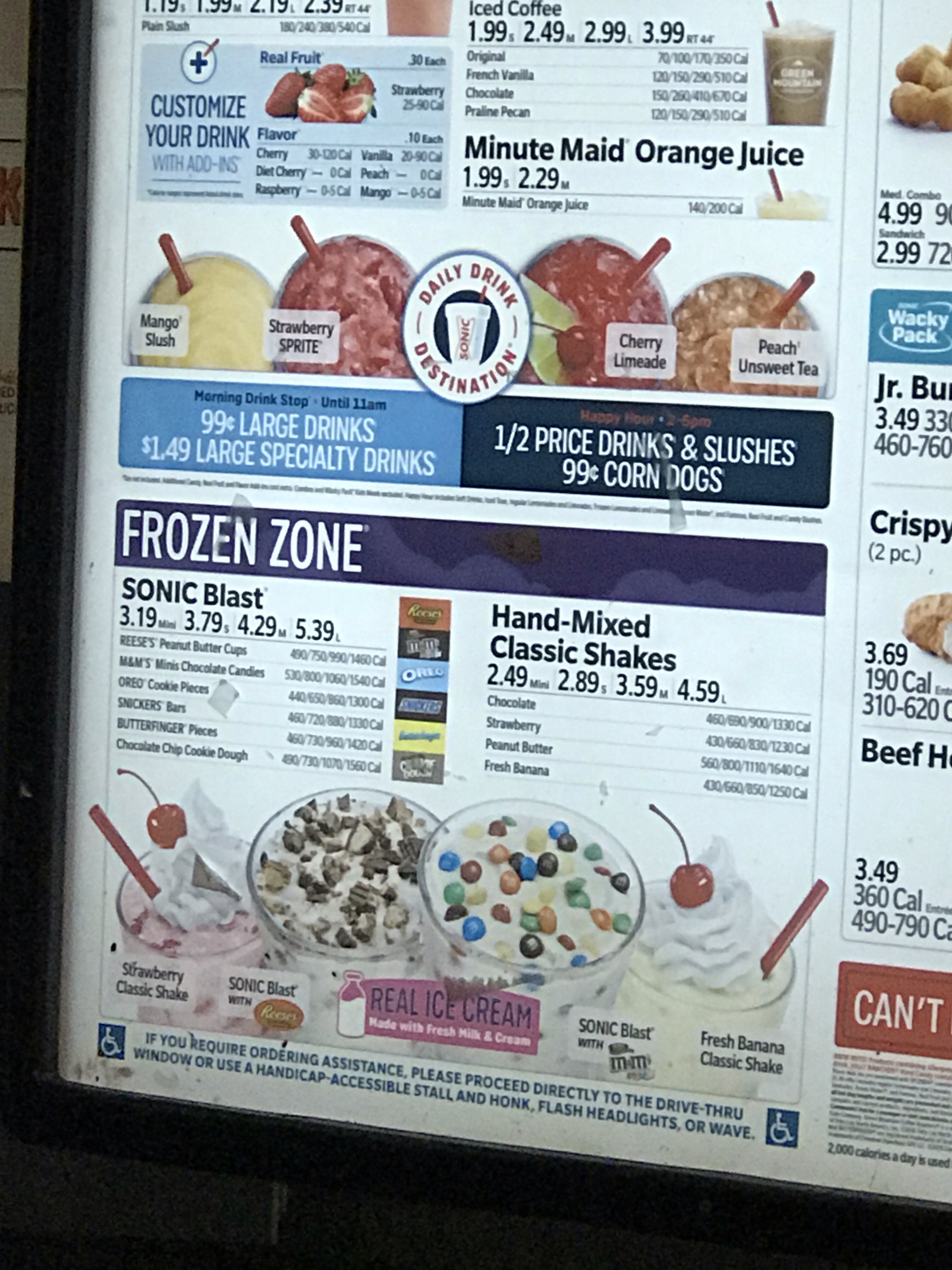 Sonic Reese’s blast McGuido's Adventures in Food