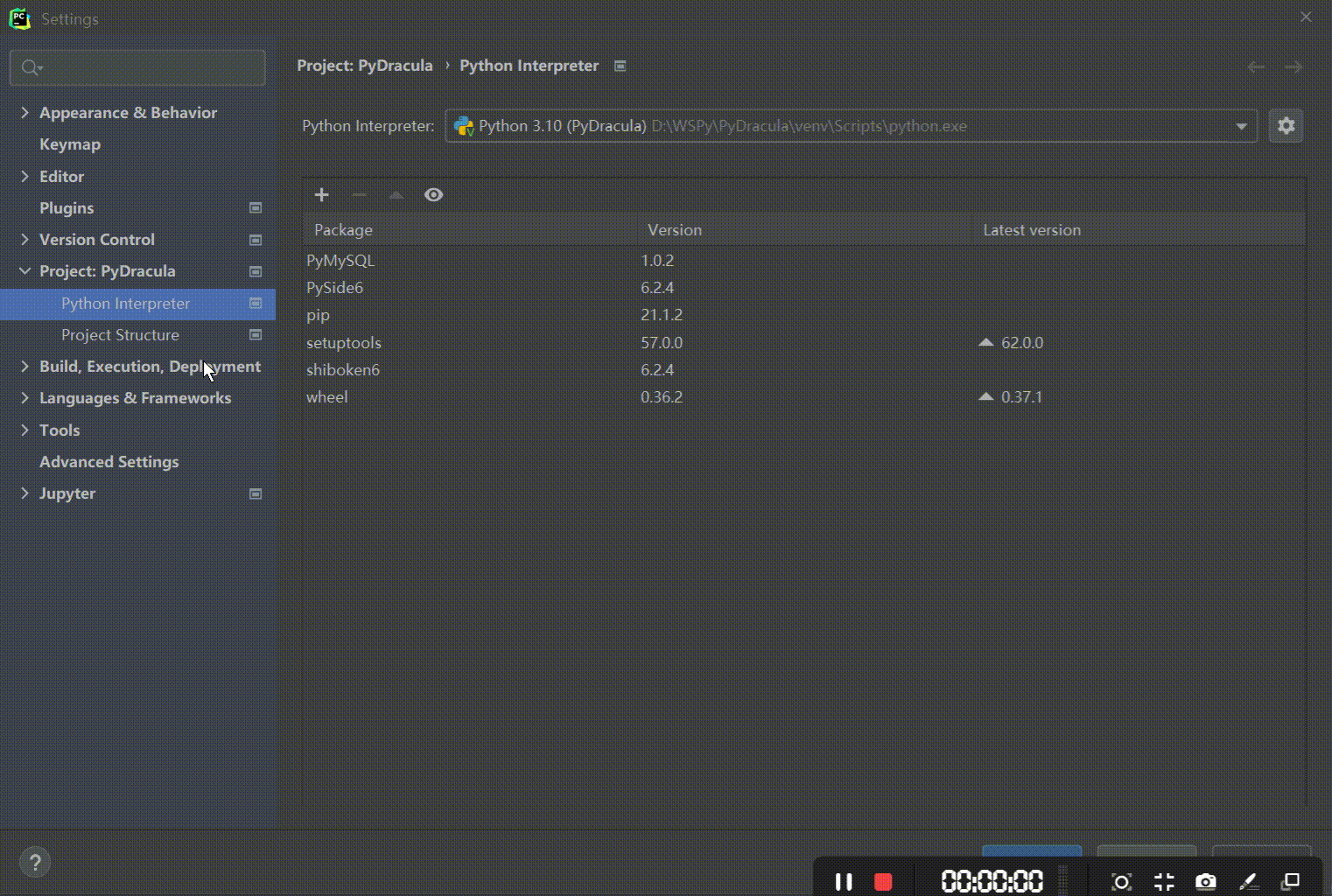 PyCharm Python 添加全局库 针对已经创建的项目，编辑项目