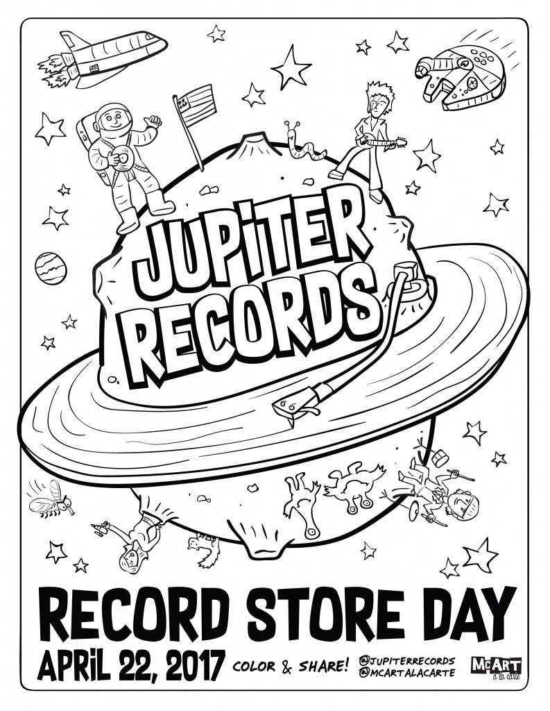 Jupiter Records coloring page