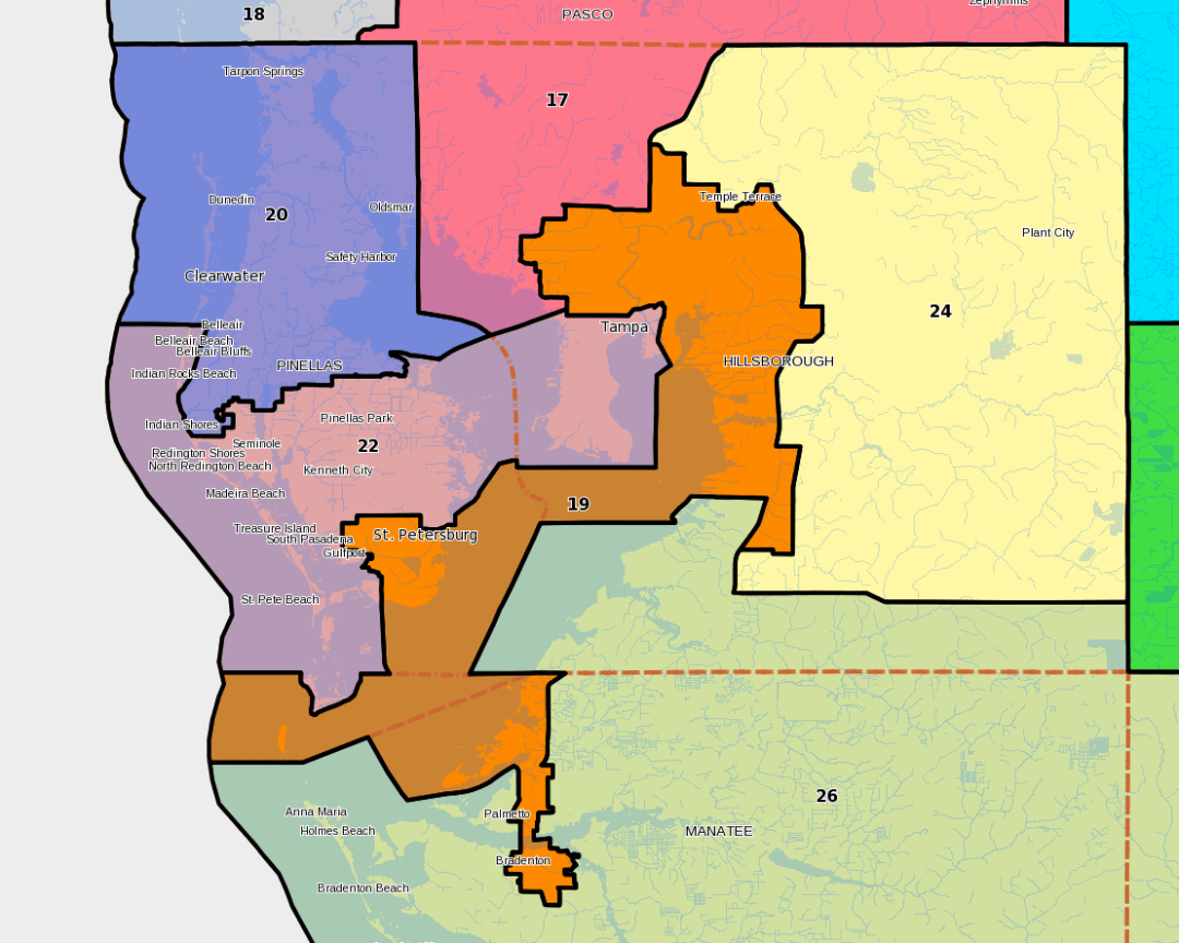 Updated Data Shows State Senate Districts Shouldn’t Cross the Tampa Bay MCI Maps Election