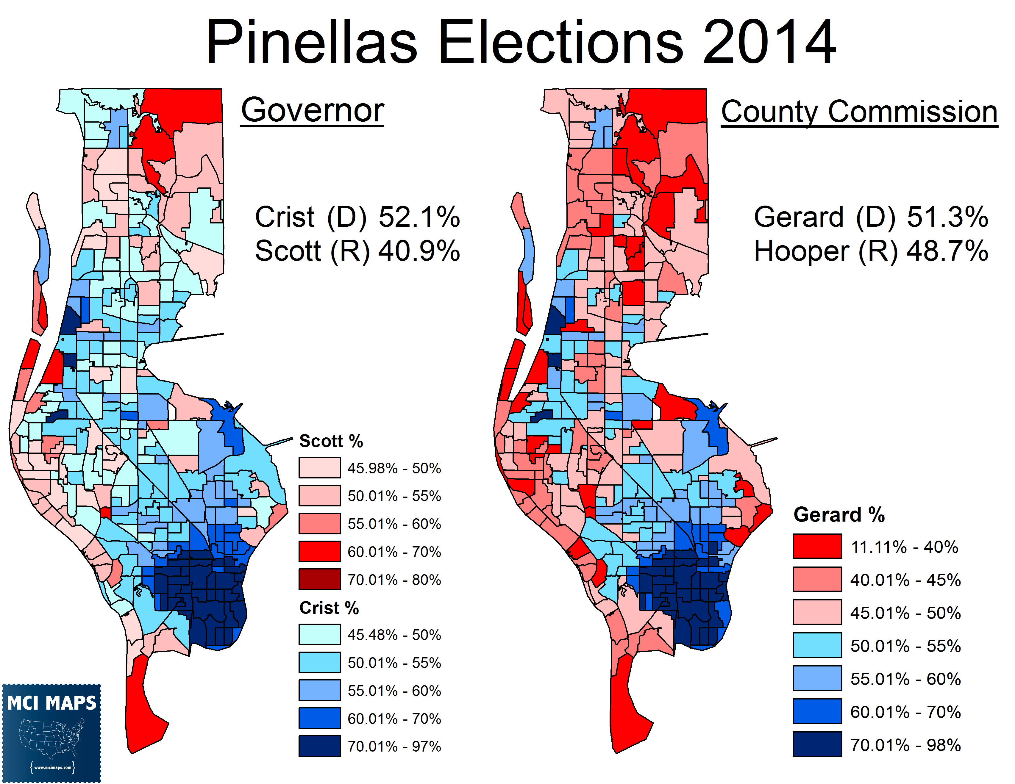 How Florida Democrats fared in 2014′s Local Elections MCI Maps
