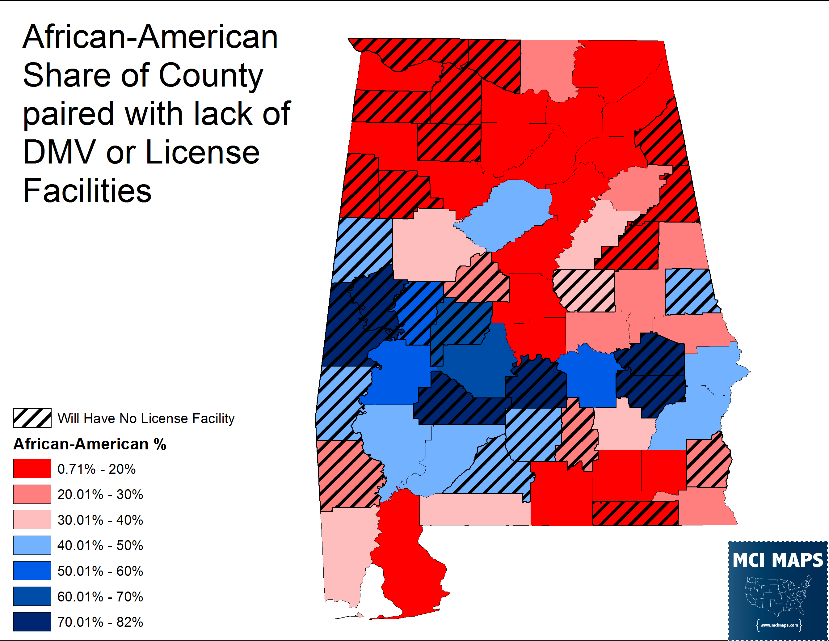 Alabama’s Effort to Close DMV’s Is Racially motivated MCI Maps