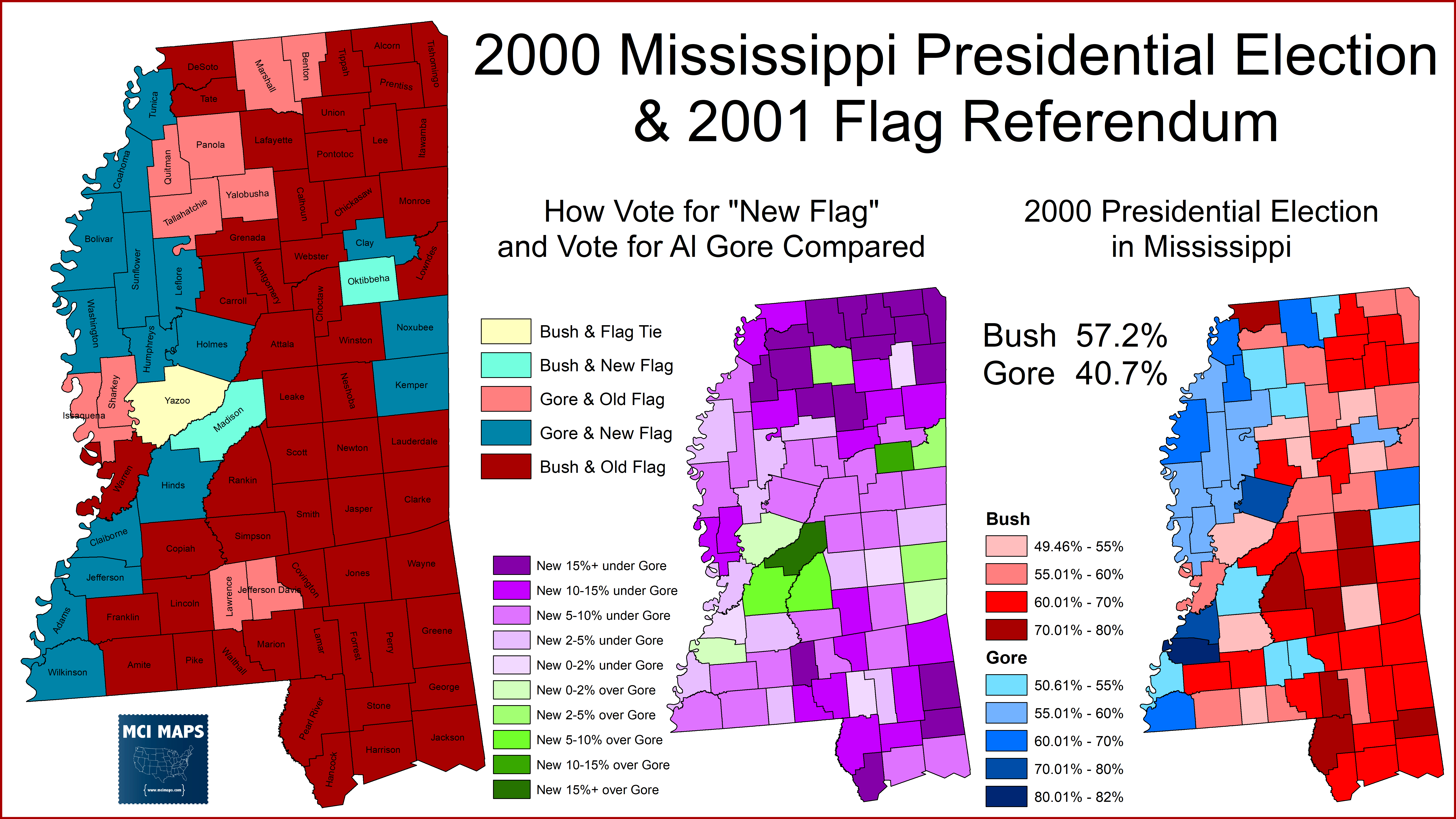 A look back at Mississippi’s 2001 Flag Referendum (Updated) MCI Maps