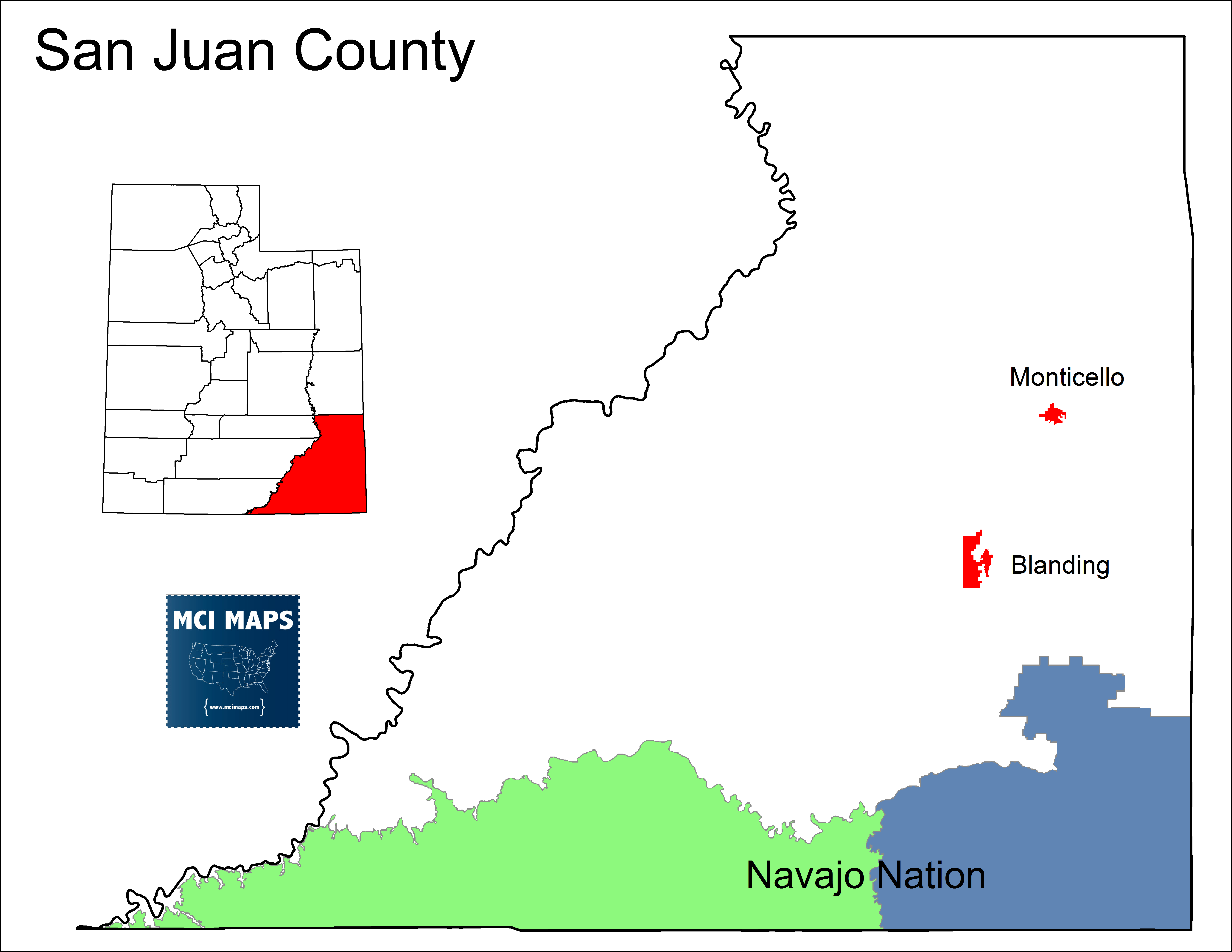 San Juan County, Utah maintains Fair Commission Maps for the Navajo