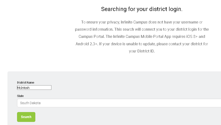 Infinite Campus • Page McIntosh School District 151