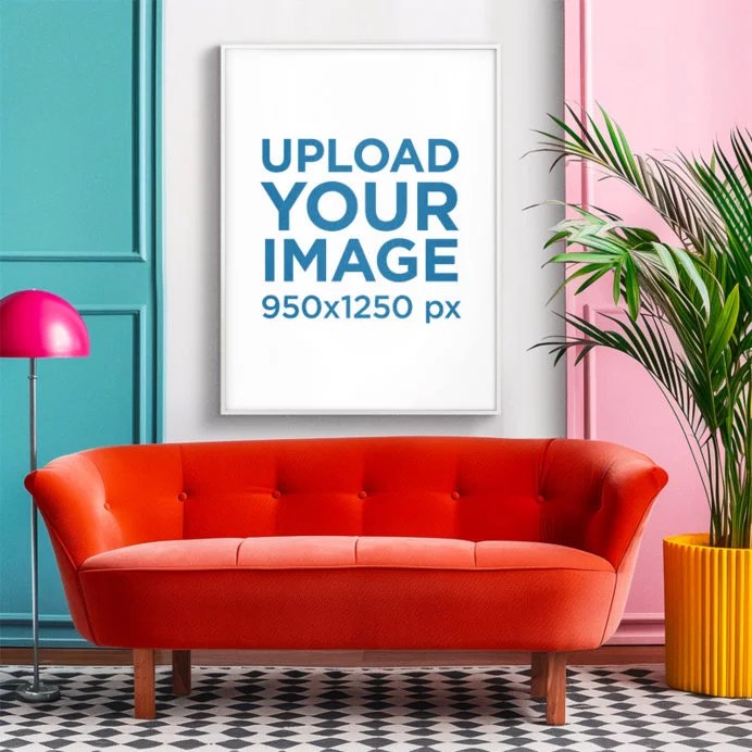 Living Room Wall Art Free Mockup