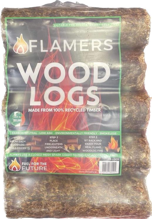 Pallet of 120 x 5pk of Irish Wood Logs by Flamers