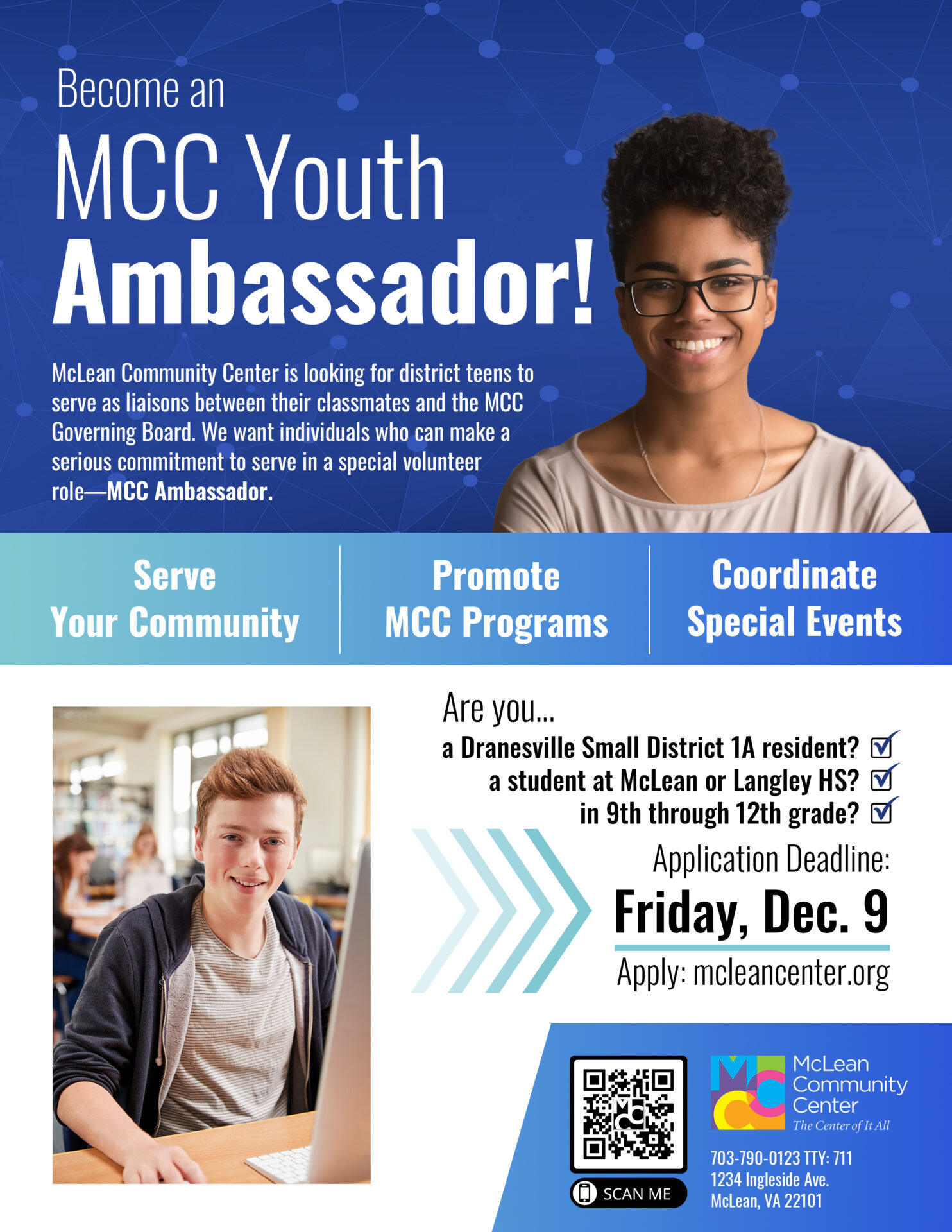 MCC Youth Ambassador Program McLean Center