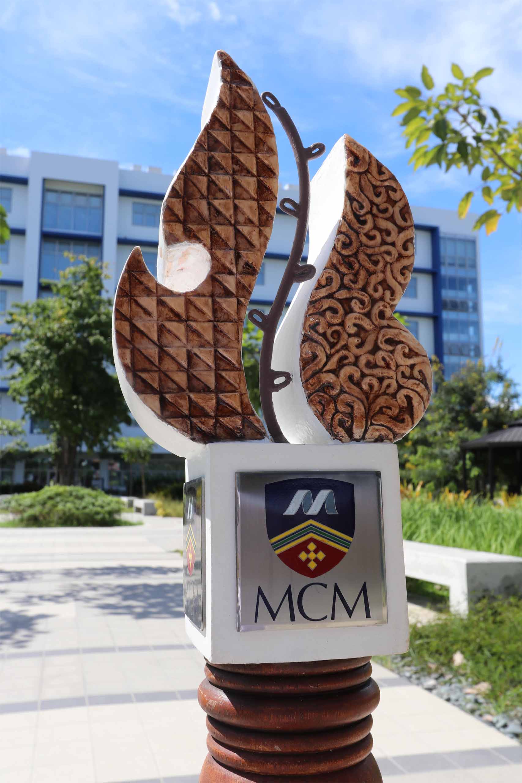 MapúaMCM Mace Emblematic Sculpture Art by Kublai Millan Mapúa