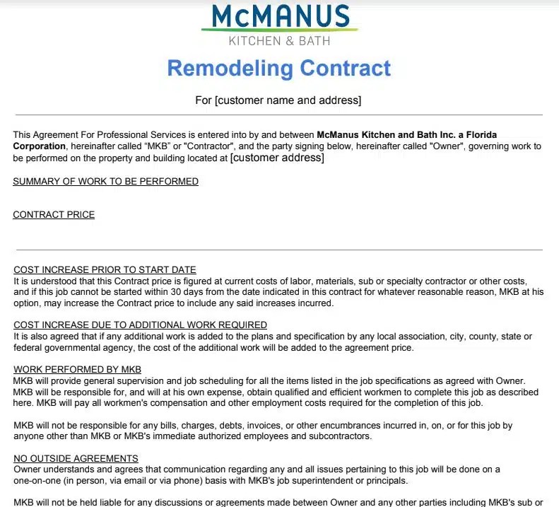 8 Essentials Homeowners Should Include in A Remodeling Contract