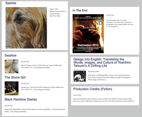 Layout examples for AndrewWilmot.ca