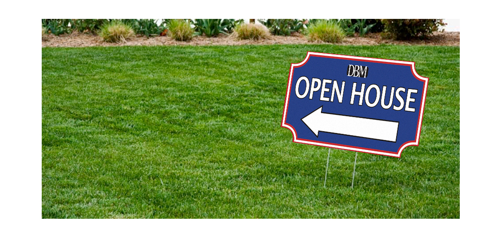 Real Estate Open House lawn sign
