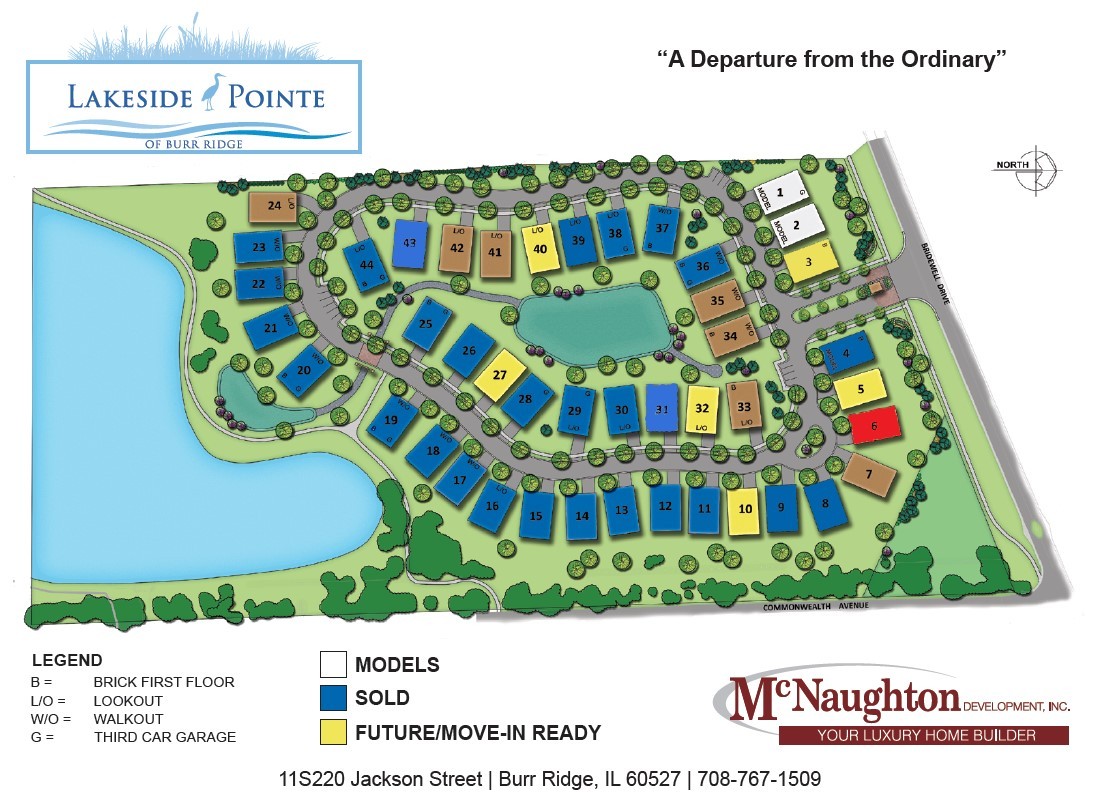 Homes for Sale Lakeside Pointe of Burr Ridge McNaughton Developmnt