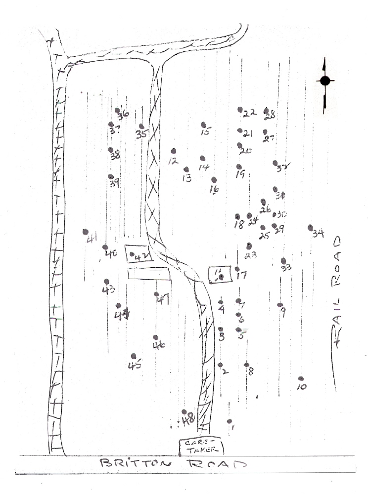 Veteran burials in part of the Britton Road Cemetery; 2