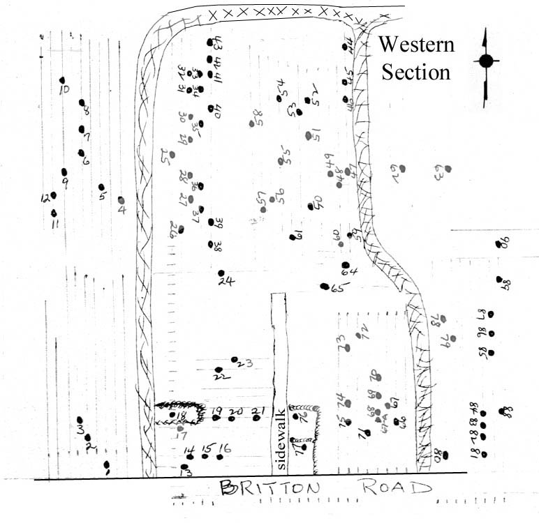 Veteran burials in part of the Britton Road Cemetery; 4