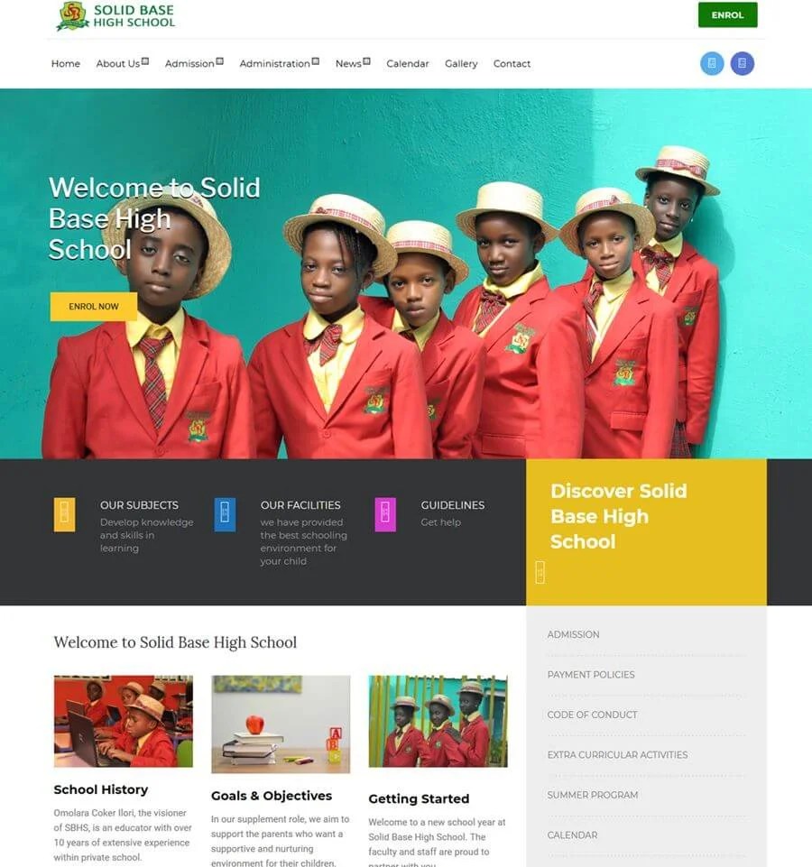 solid base high school Abuja's No. 1  & Virtual Tour Specialist