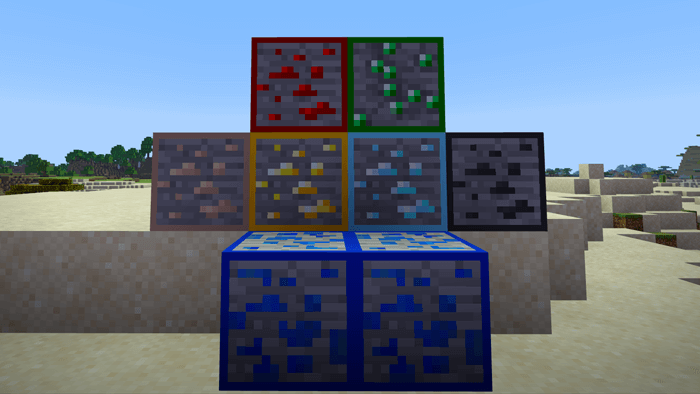 Animated Outlined Ores Minecraft Texture Pack