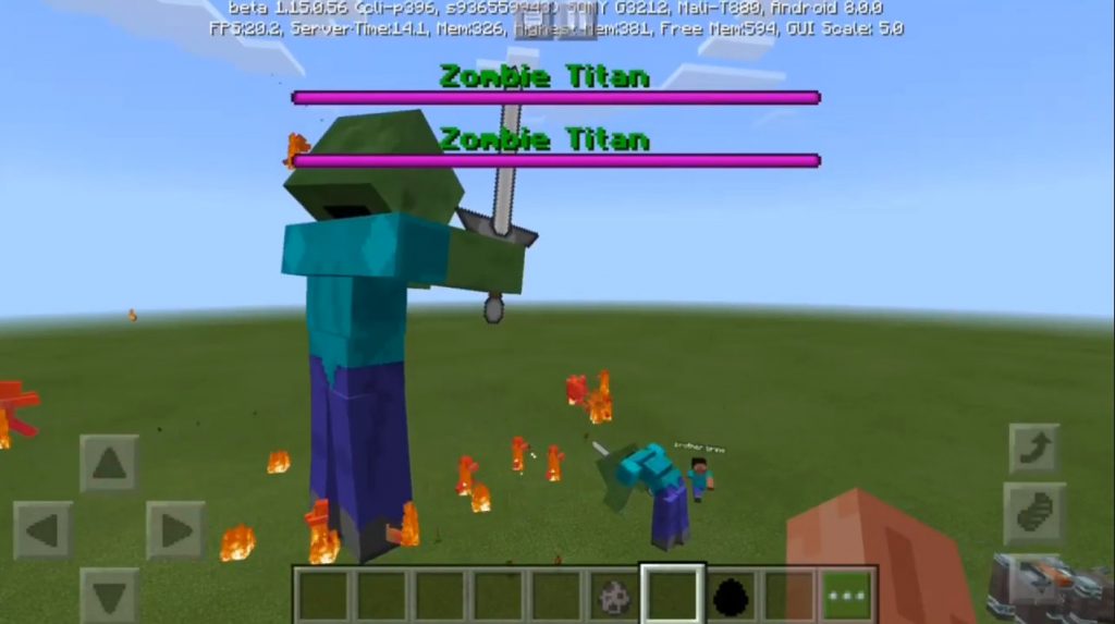 TITAN ZOMBIE Mod Minecraft PE Bedrock Mods