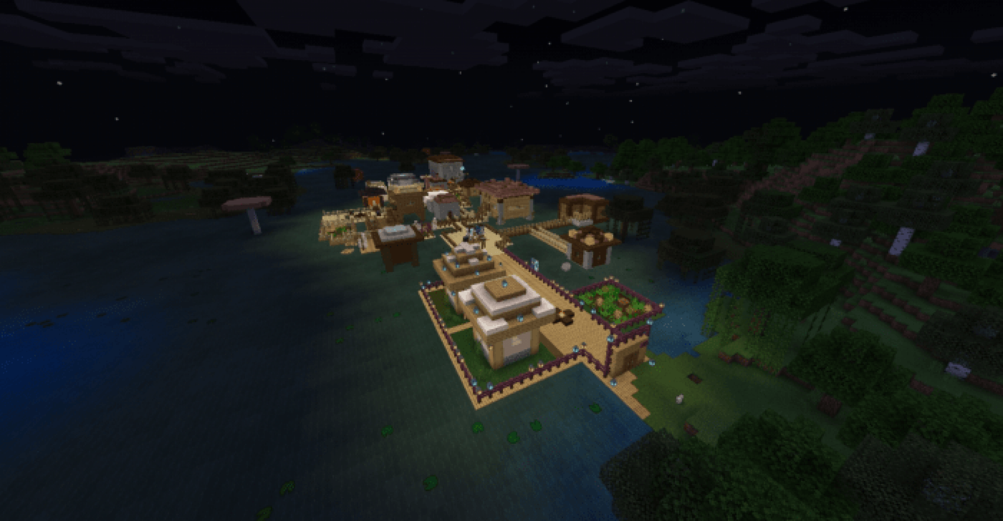 Swamp Light Village Map Minecraft PE Bedrock Maps