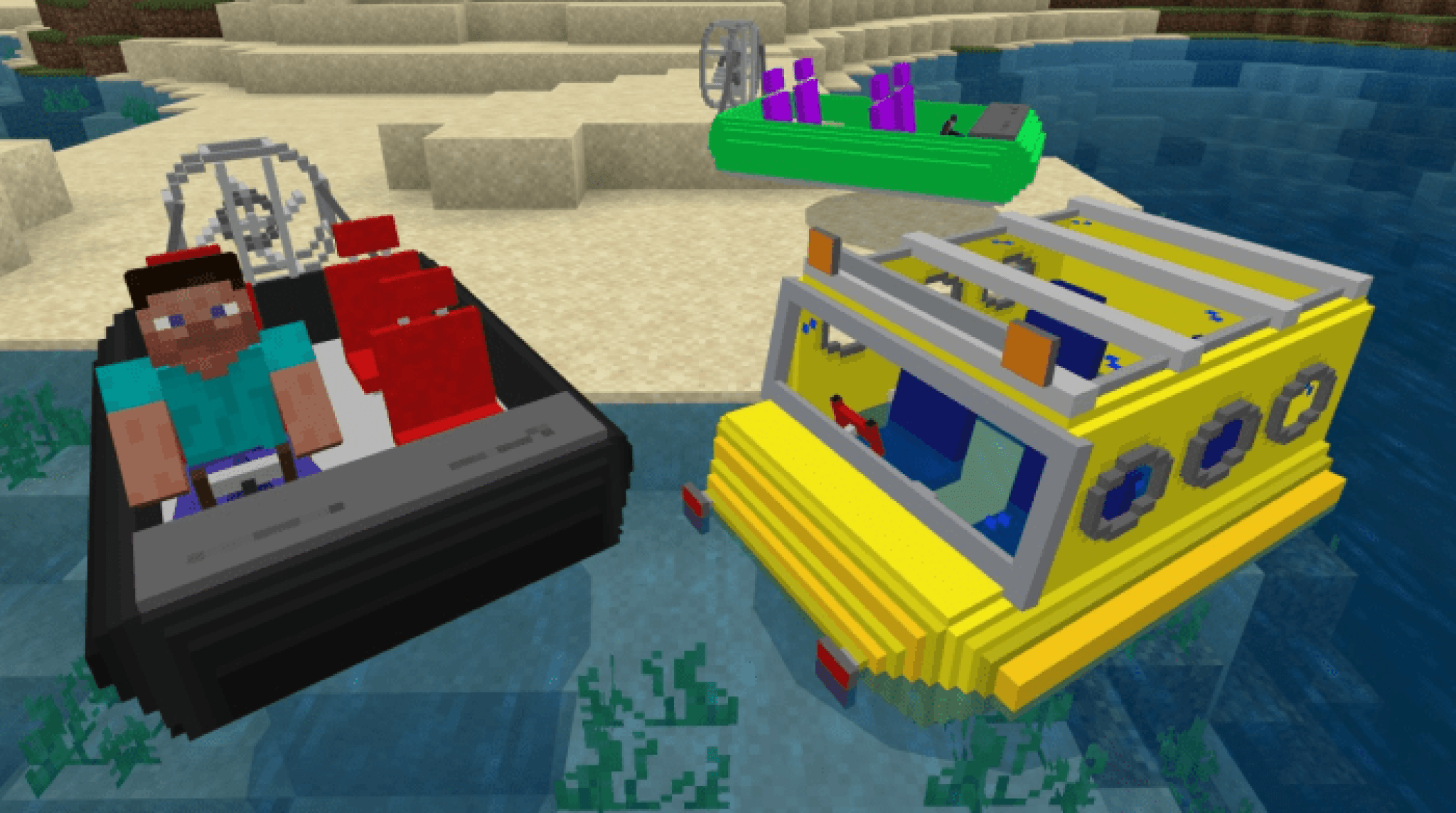 Powerboats Addon Minecraft PE Bedrock Addons