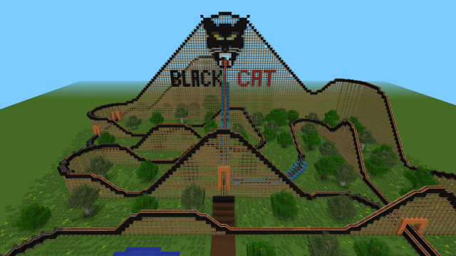 Black Cat Rollercoaster Map Minecraft PE Maps