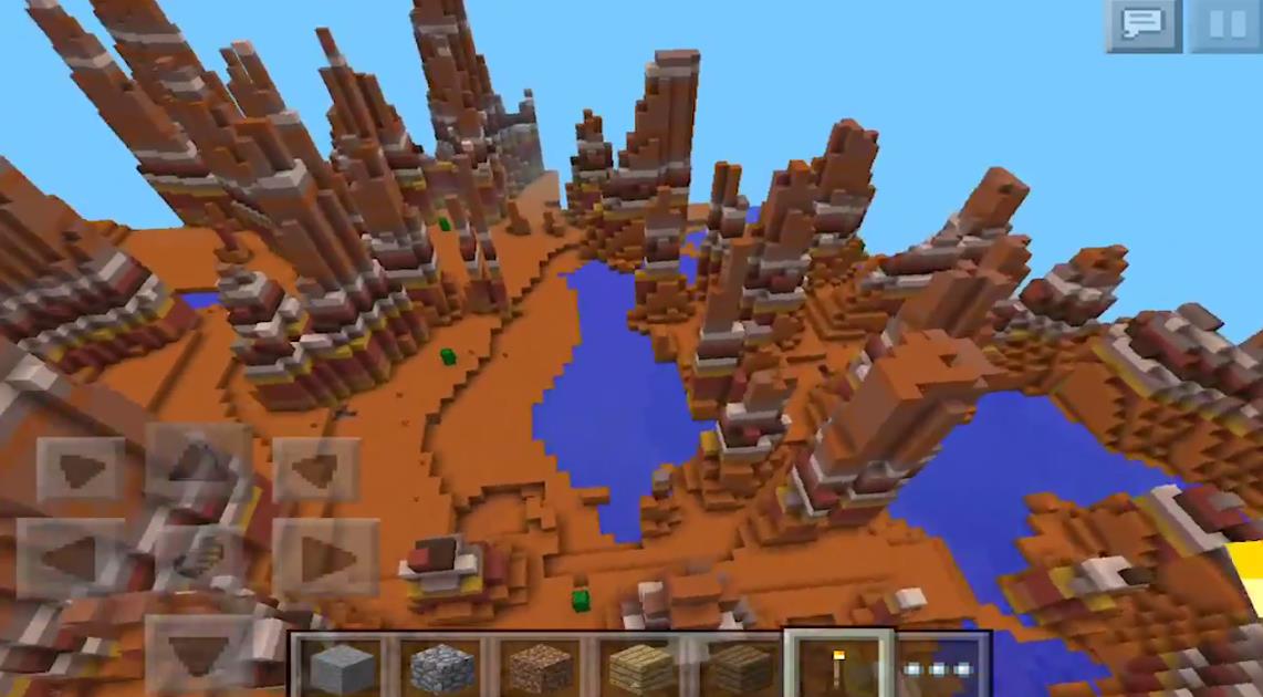 1203101925 Extreme Hills Biome & Mesa Spikes Biome Minecraft PE Seeds